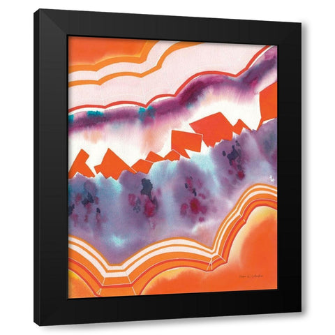 Bright Agate II Black Modern Wood Framed Art Print by Gallagher, Megan