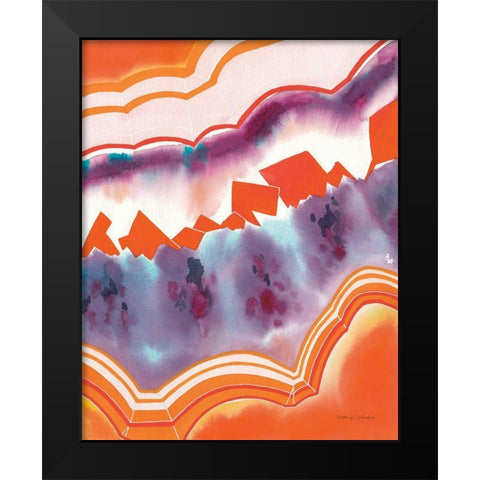 Bright Agate II Black Modern Wood Framed Art Print by Gallagher, Megan