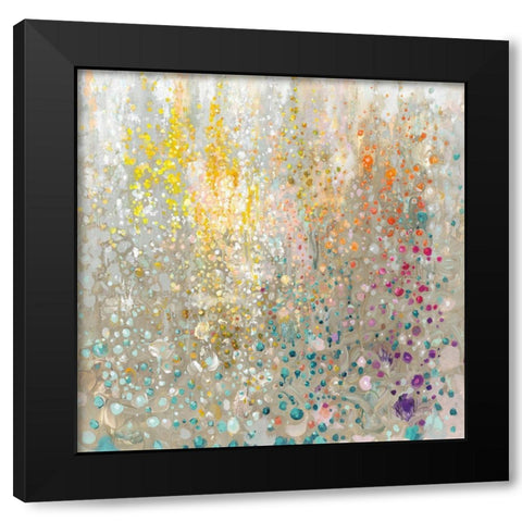 Bubbling Up Again Black Modern Wood Framed Art Print with Double Matting by Nai, Danhui