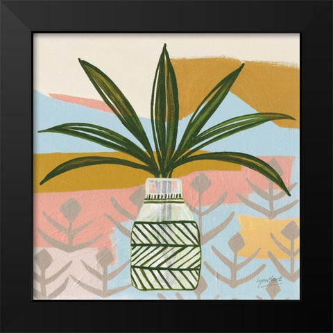 Cashmere Delight Black Modern Wood Framed Art Print by Mack, Lynn