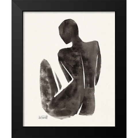 Neutral Nudes II Black Modern Wood Framed Art Print by Tavoletti, Anne