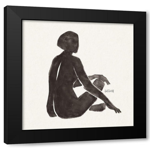 Neutral Nudes III Black Modern Wood Framed Art Print by Tavoletti, Anne