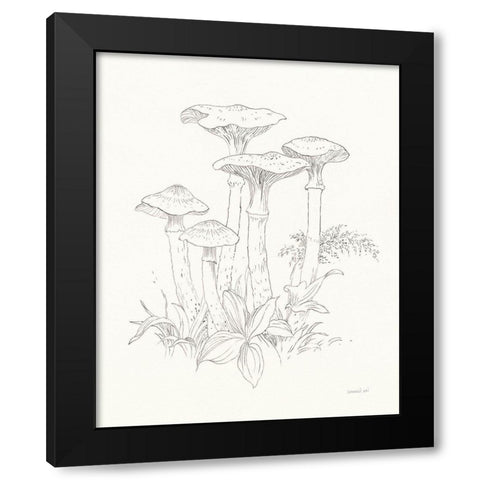 Nature Sketchbook I Black Modern Wood Framed Art Print with Double Matting by Nai, Danhui