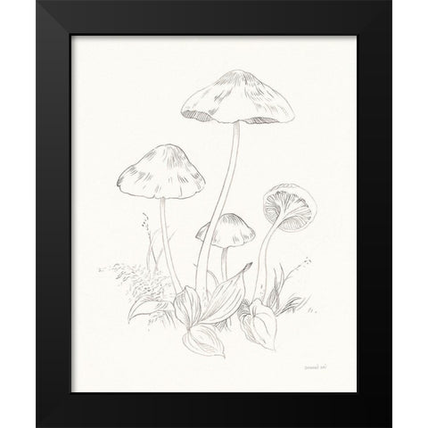 Nature Sketchbook III Black Modern Wood Framed Art Print by Nai, Danhui