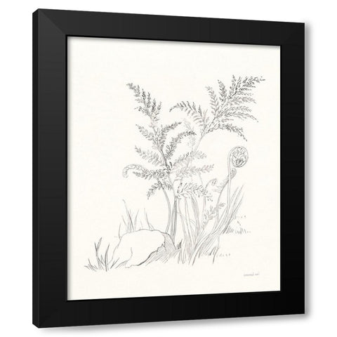 Nature Sketchbook VI Black Modern Wood Framed Art Print by Nai, Danhui