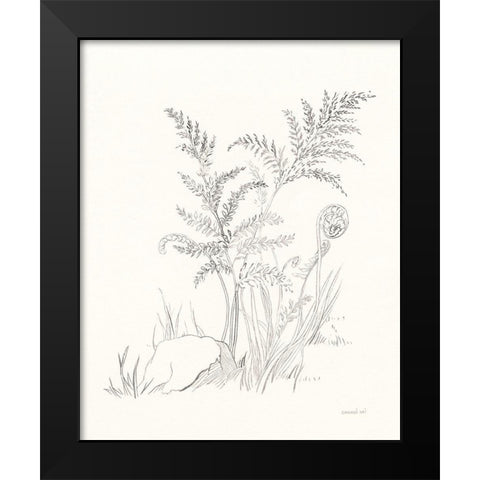 Nature Sketchbook VI Black Modern Wood Framed Art Print by Nai, Danhui