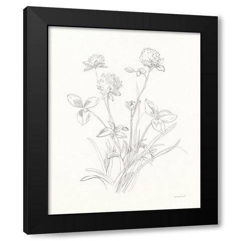 Nature Sketchbook VIII Black Modern Wood Framed Art Print with Double Matting by Nai, Danhui