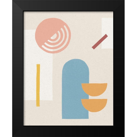 Shapely Serenity I Black Modern Wood Framed Art Print by Hershey, Moira