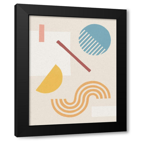 Shapely Serenity II Black Modern Wood Framed Art Print by Hershey, Moira