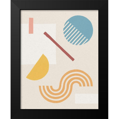 Shapely Serenity II Black Modern Wood Framed Art Print by Hershey, Moira