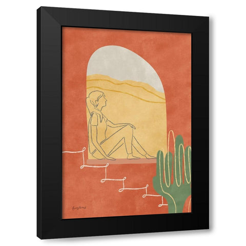 Self Care I Black Modern Wood Framed Art Print by Thorns, Becky