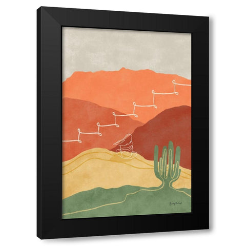 Self Care II Black Modern Wood Framed Art Print by Thorns, Becky