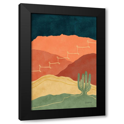 Mountainous II Black Modern Wood Framed Art Print by Thorns, Becky