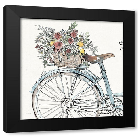 Farmhouse Flea Market Bike II Black Modern Wood Framed Art Print with Double Matting by Tavoletti, Anne