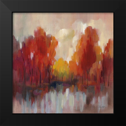 October Memories Black Modern Wood Framed Art Print by Vassileva, Silvia