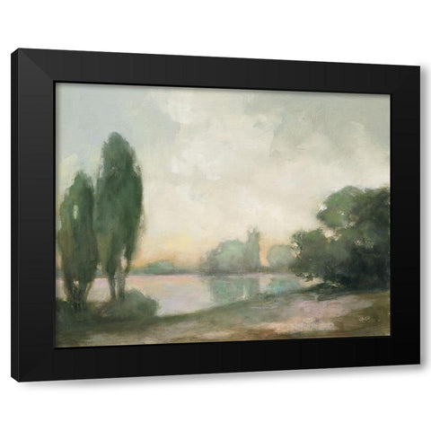 Essence of Giverny Black Modern Wood Framed Art Print with Double Matting by Purinton, Julia