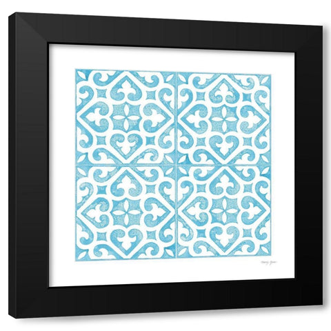 Artisan Tile XXXI Black Modern Wood Framed Art Print by Green, Nancy