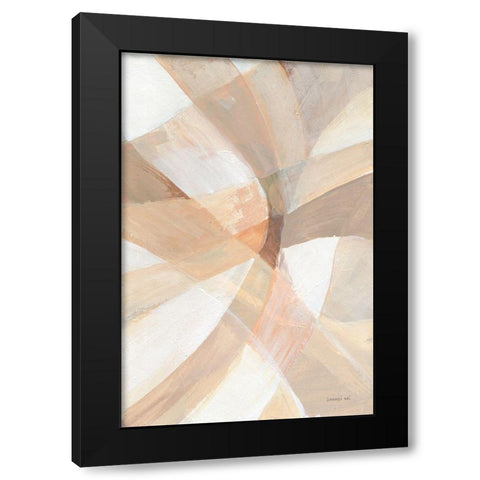 In Pieces II Black Modern Wood Framed Art Print with Double Matting by Nai, Danhui