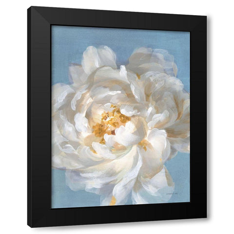 Open Petals II Black Modern Wood Framed Art Print by Nai, Danhui