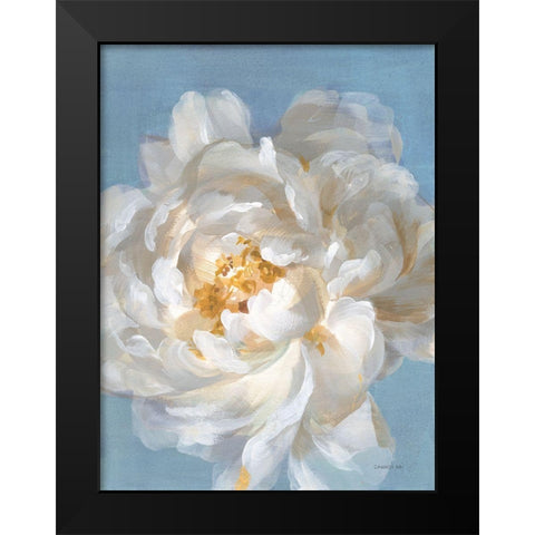 Open Petals II Black Modern Wood Framed Art Print by Nai, Danhui