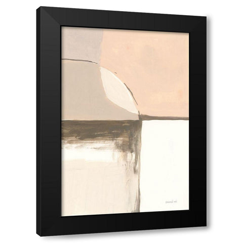 Overlay I Black Modern Wood Framed Art Print with Double Matting by Nai, Danhui