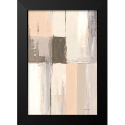 Overlay II Black Modern Wood Framed Art Print by Nai, Danhui