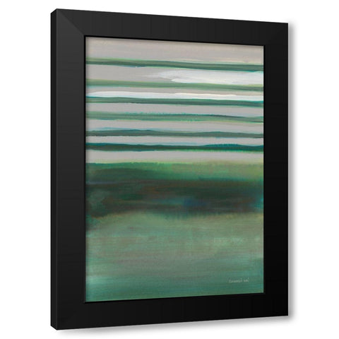 Study in Green II Black Modern Wood Framed Art Print by Nai, Danhui