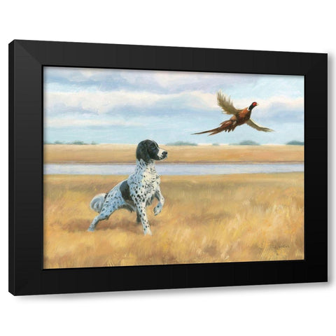 On Point by the River Black Modern Wood Framed Art Print with Double Matting by Wiens, James