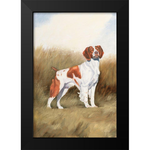 Hunting Dog I Black Modern Wood Framed Art Print by Wiens, James