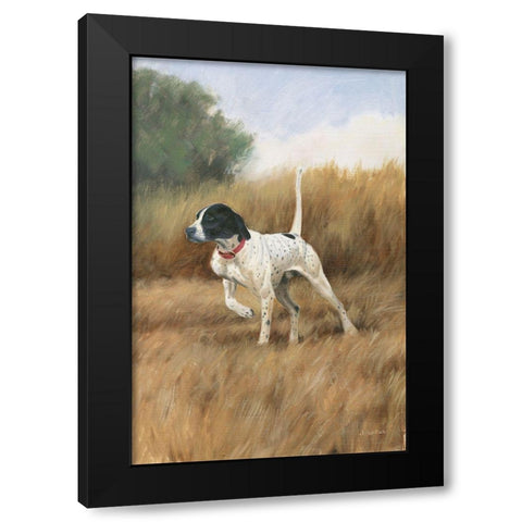 Hunting Dog II Black Modern Wood Framed Art Print by Wiens, James