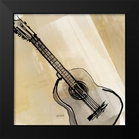 Guitar Neutral Black Modern Wood Framed Art Print by Tavoletti, Anne