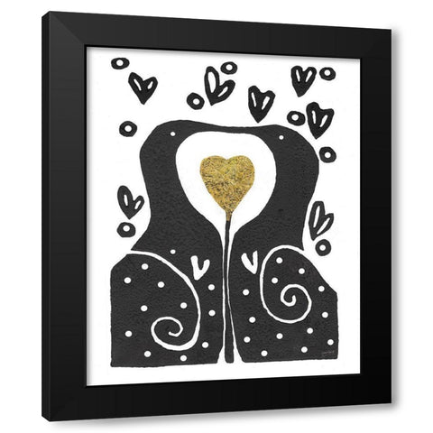 Us Black Modern Wood Framed Art Print by Mack, Lynn
