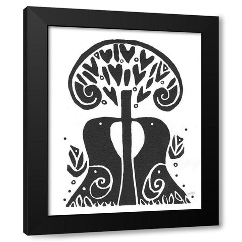 Together Black Modern Wood Framed Art Print by Mack, Lynn