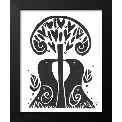 Together Black Modern Wood Framed Art Print by Mack, Lynn