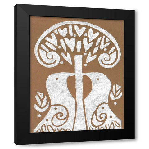 Heart Song Black Modern Wood Framed Art Print with Double Matting by Mack, Lynn