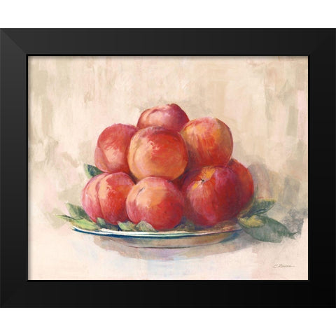 Ripe Peaches Black Modern Wood Framed Art Print by Rowan, Carol