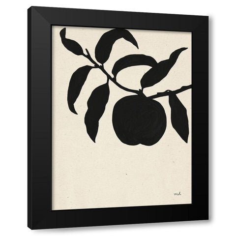 Peach II Black Modern Wood Framed Art Print by Hershey, Moira