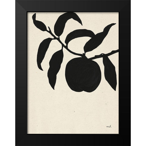 Peach II Black Modern Wood Framed Art Print by Hershey, Moira