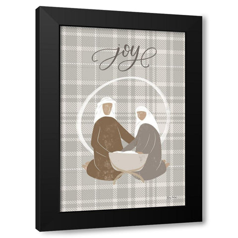 Nativity II Joy Black Modern Wood Framed Art Print with Double Matting by Thorns, Becky