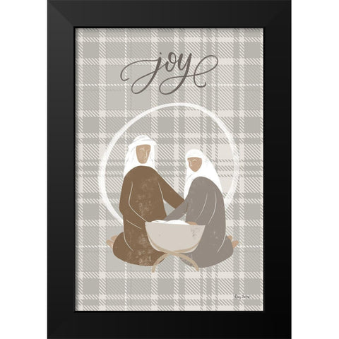 Nativity II Joy Black Modern Wood Framed Art Print by Thorns, Becky