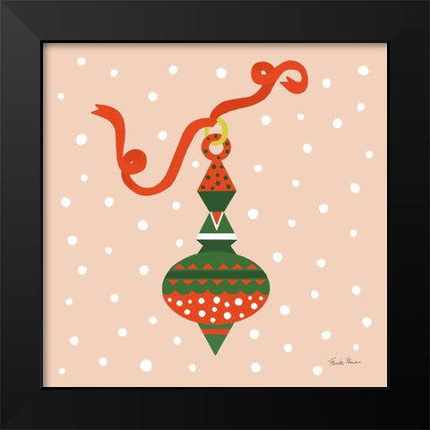 The Night Before Christmas II Bright Black Modern Wood Framed Art Print by Zaman, Farida