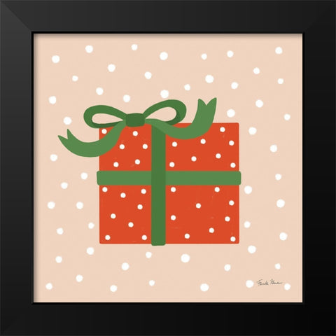 The Night Before Christmas V Bright Black Modern Wood Framed Art Print by Zaman, Farida