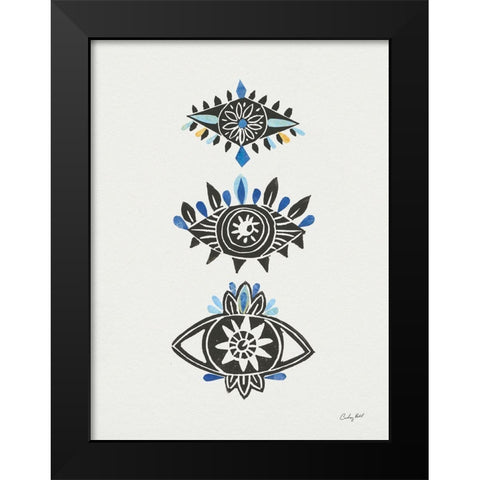 Evil Eye II Collage Black Modern Wood Framed Art Print by Prahl, Courtney