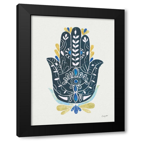 Hamsa I Collage Black Modern Wood Framed Art Print by Prahl, Courtney