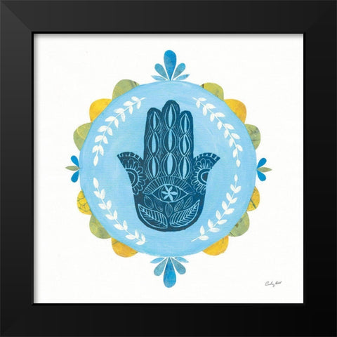 Hamsa Mandala I Black Modern Wood Framed Art Print by Prahl, Courtney