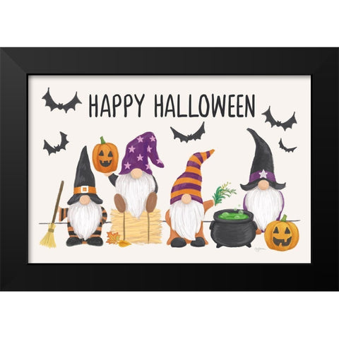 Halloween Gnomes I Black Modern Wood Framed Art Print by Urban, Mary