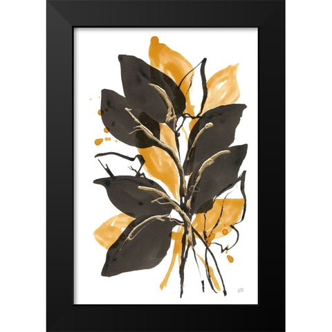 Amber Black and Gold II Black Modern Wood Framed Art Print by Paschke, Chris