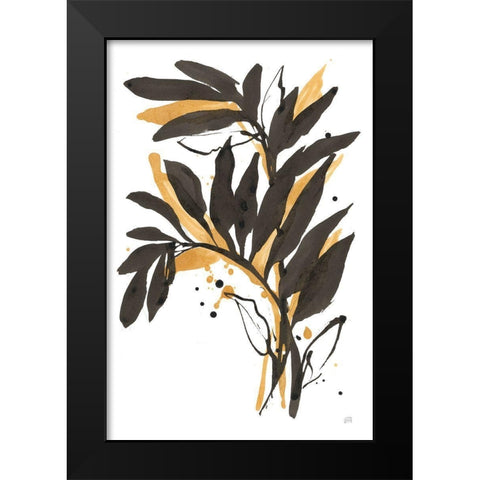 Amber Palm I Black Modern Wood Framed Art Print by Paschke, Chris