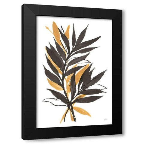 Amber Palm IV Black Modern Wood Framed Art Print by Paschke, Chris