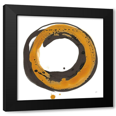 Amber Enso II Black Modern Wood Framed Art Print by Paschke, Chris